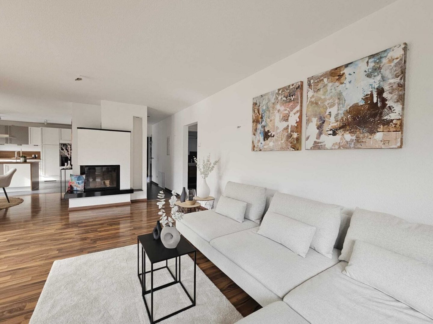 Blick über den Wohnbereich