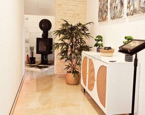 Blick auf den Schwedenofen