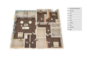 Grundriss PH A - falsch mit Badewanne