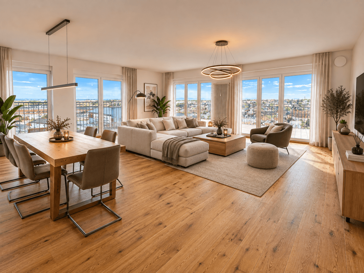 Wohnzimmer mit KI eingerichtet - Bild 3